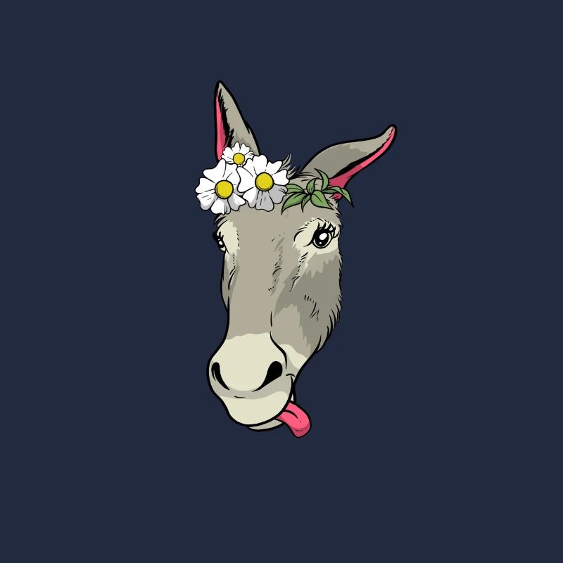 Âne doux avec cadeau de fleurs je mule