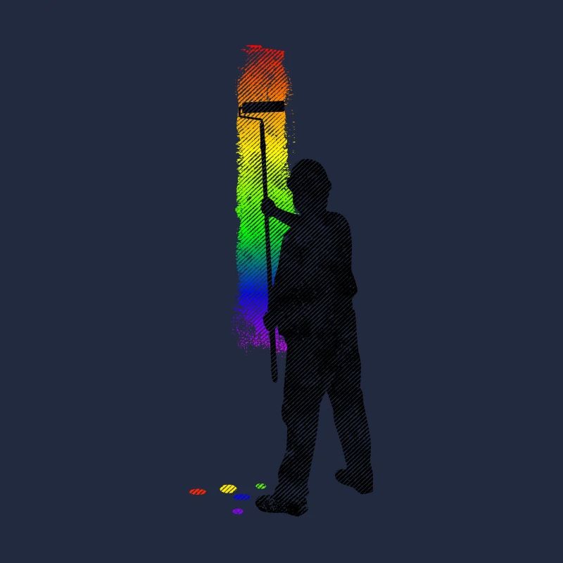 Cadeau de profession LGBT de peintre coloré