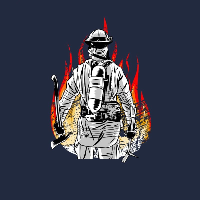 Firefighter Fireman Flames Fire Thin Red Line
