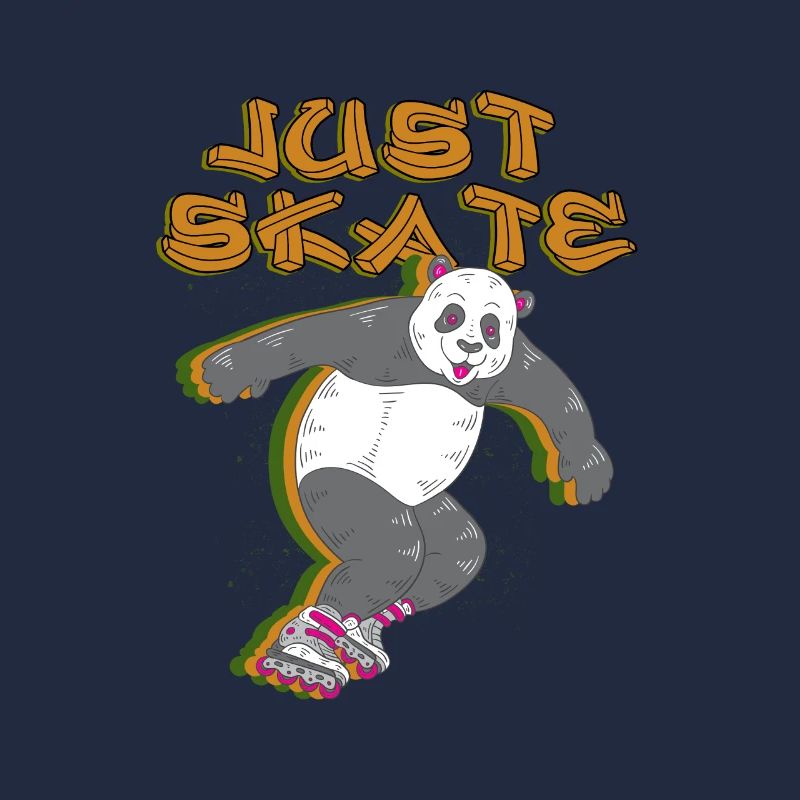 Einfach Skate Panda Inline Skating Rollerblading Geschenk