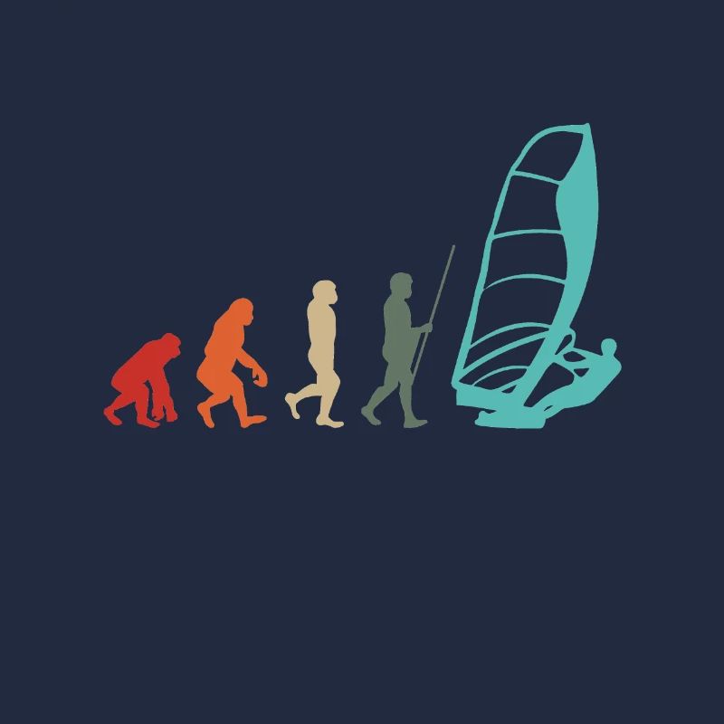 Windsurfer Retro Surfer Windsurfen Evolution