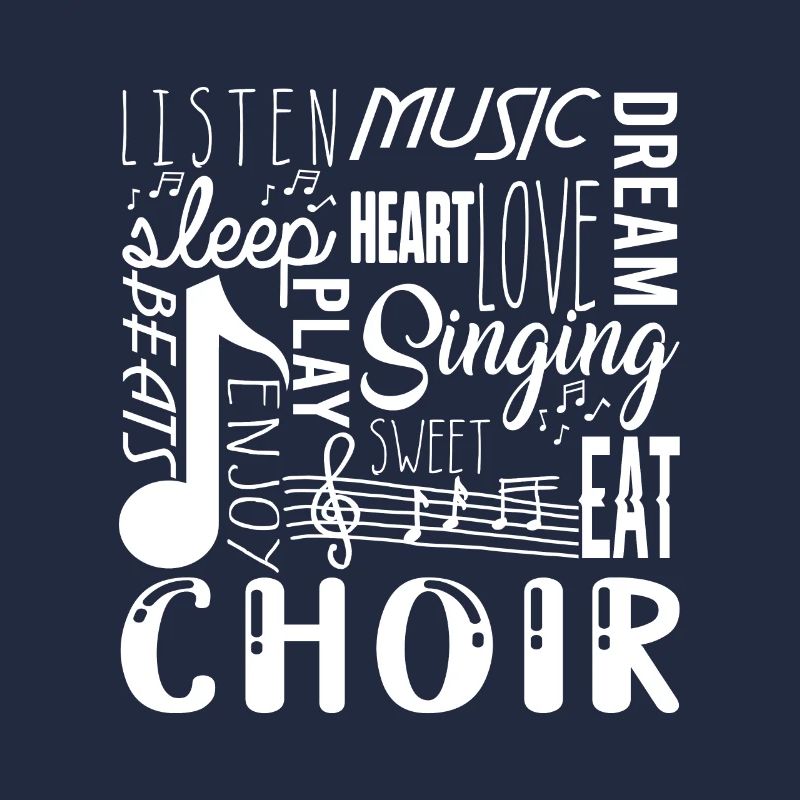 Singing Choir Chorus Choral Music Notes Clef Gift
