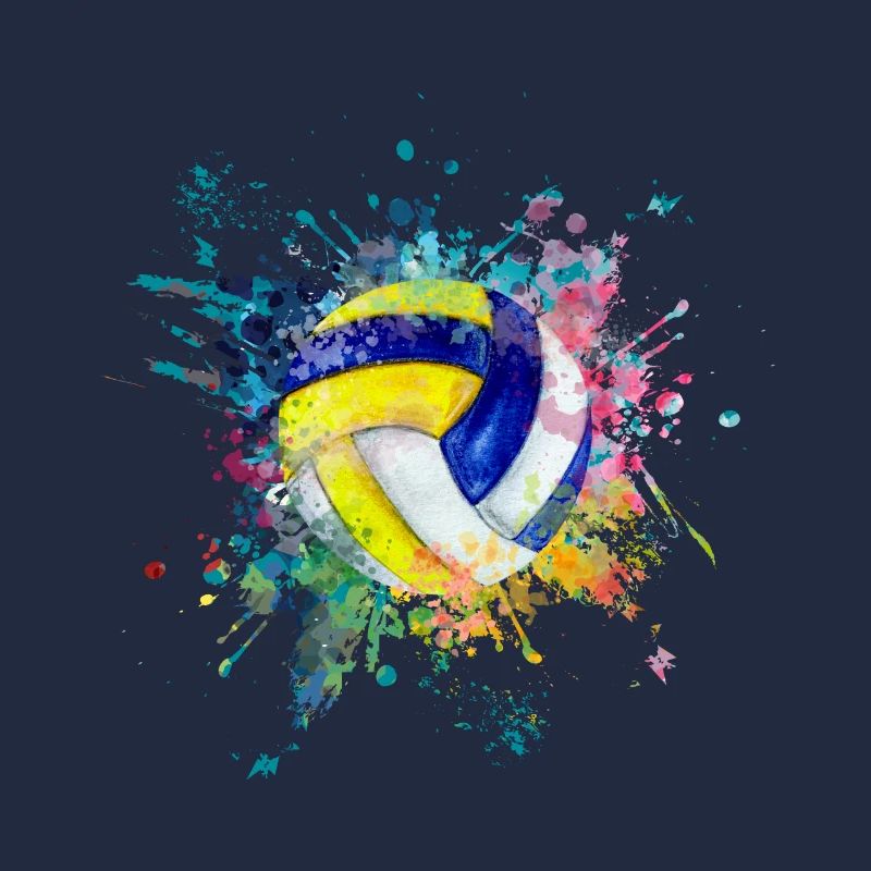 A eau explosion de couleur Splash Design Volleyball