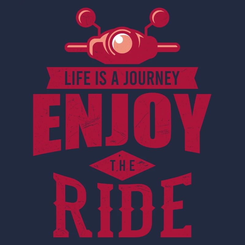 ENJOY THE RIDE Roller Geschenk Moped Rollerfahrer