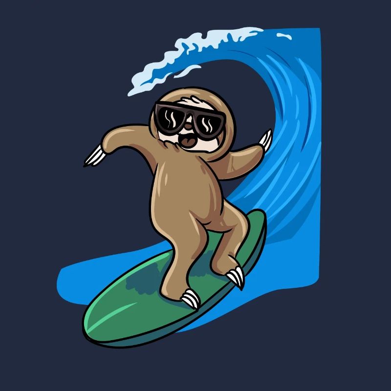Sloth Surfer Surfboard Surfboard