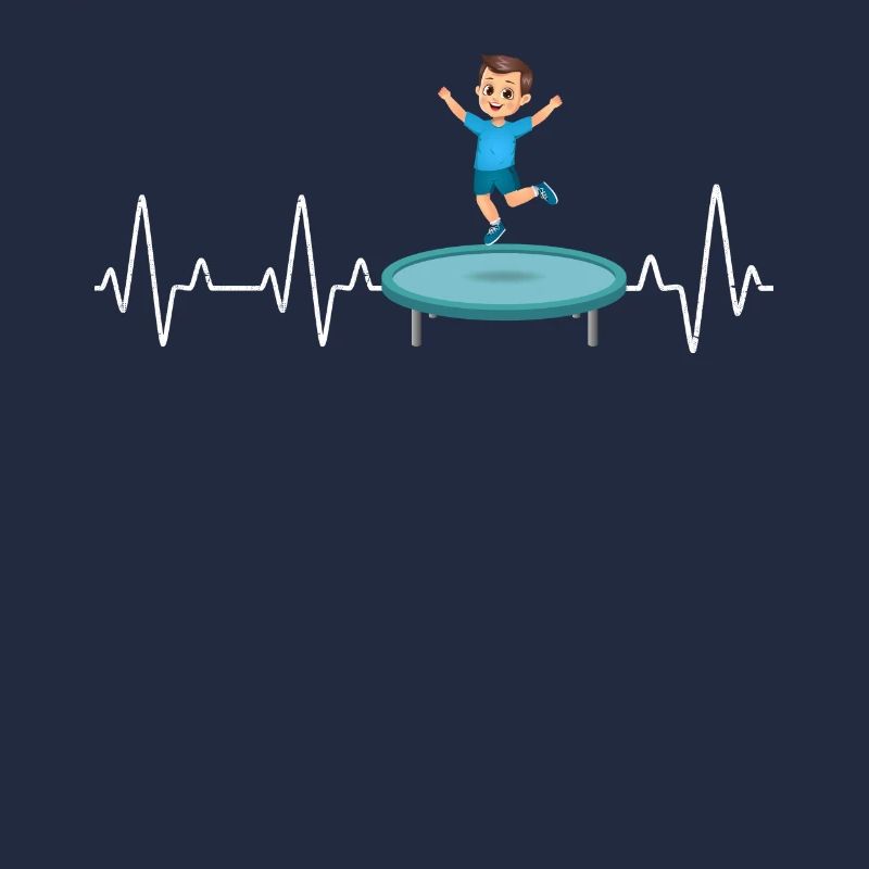 Trampolin Junge Springen