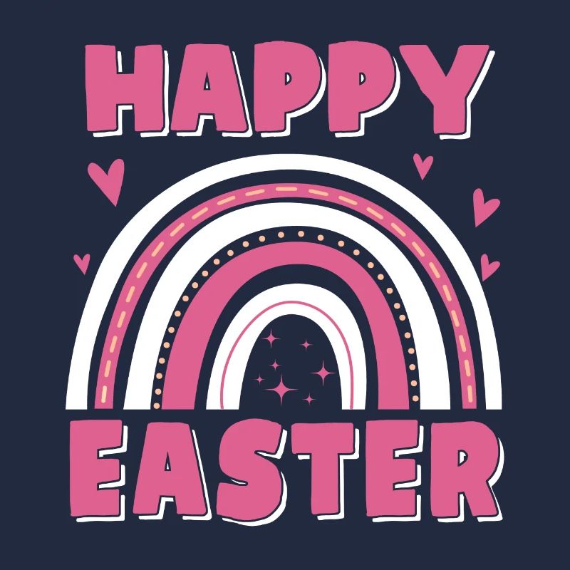 Cute Happy Easter Rainbow