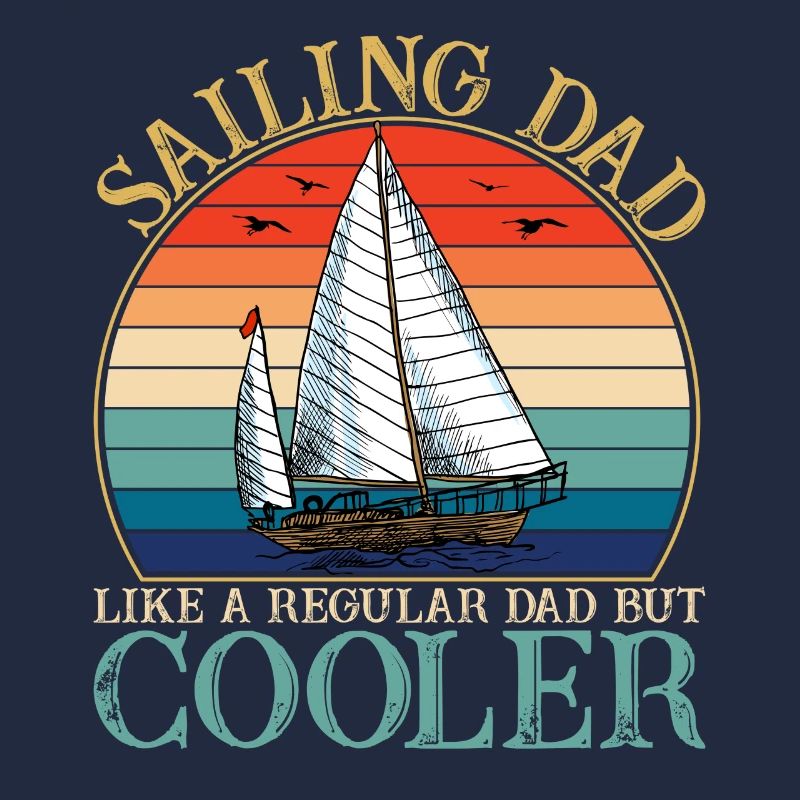 Sailing Dad Retro Sunset