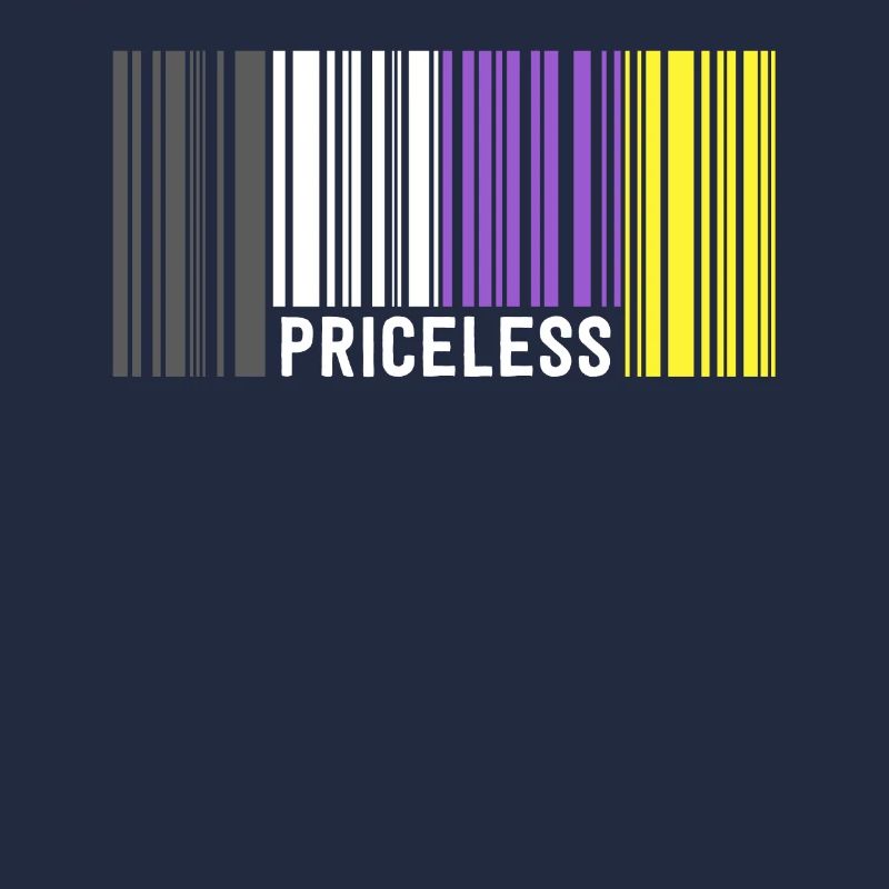 Priceless Gender Nonbinary Pride Code-barres Discret