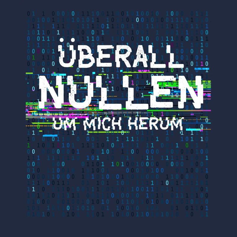 Überall Nullen Um Mich Herum IT Nerd Vaporwave