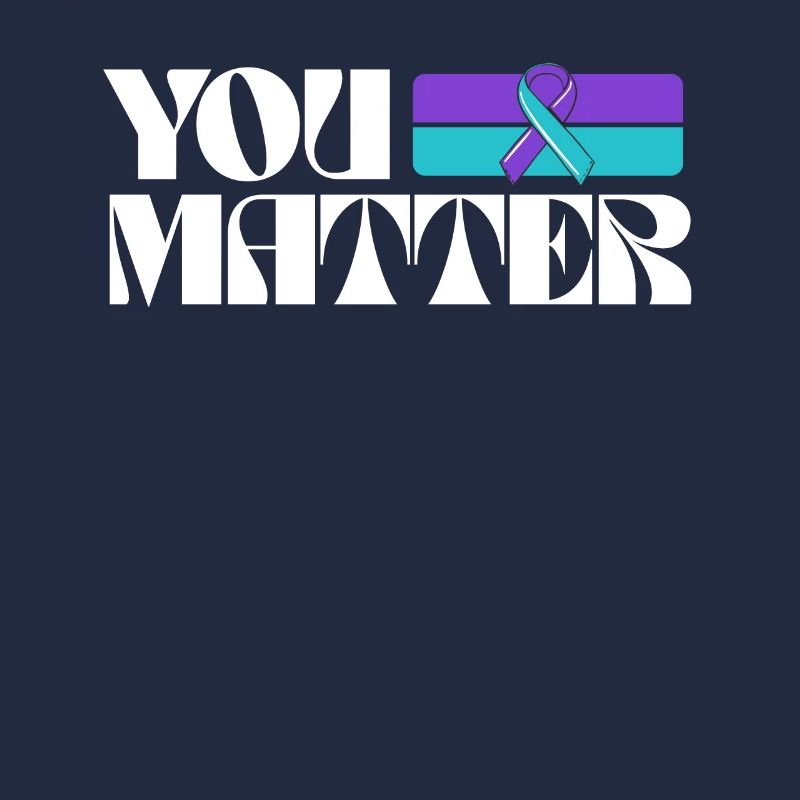 Vous comptez ruban de sensibilisation à la prévention du suicide