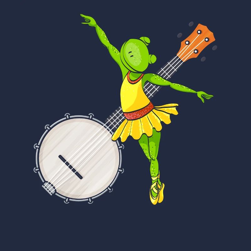 Ballet Dancing Frog Banjo Bluegrass Music