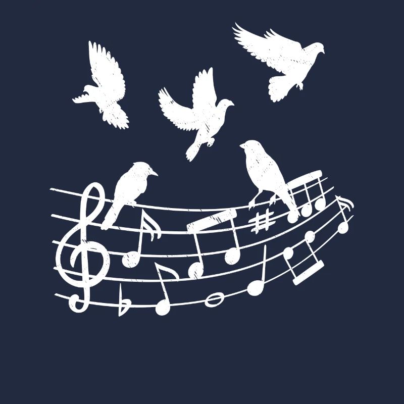 Birds Musical Notes Nature Lovers