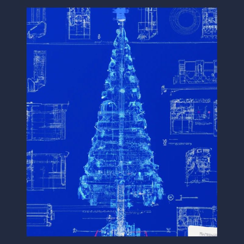 Christmas Christmas Tree Schematic Blueprint