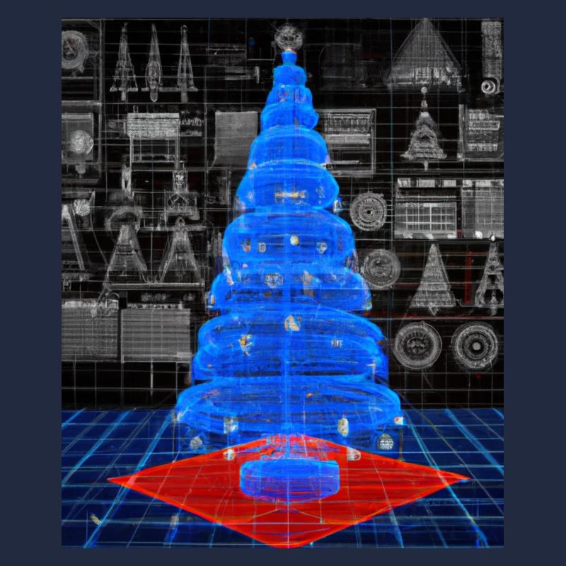 Weihnachten Weihnachtsbaum Schematic Blaupause