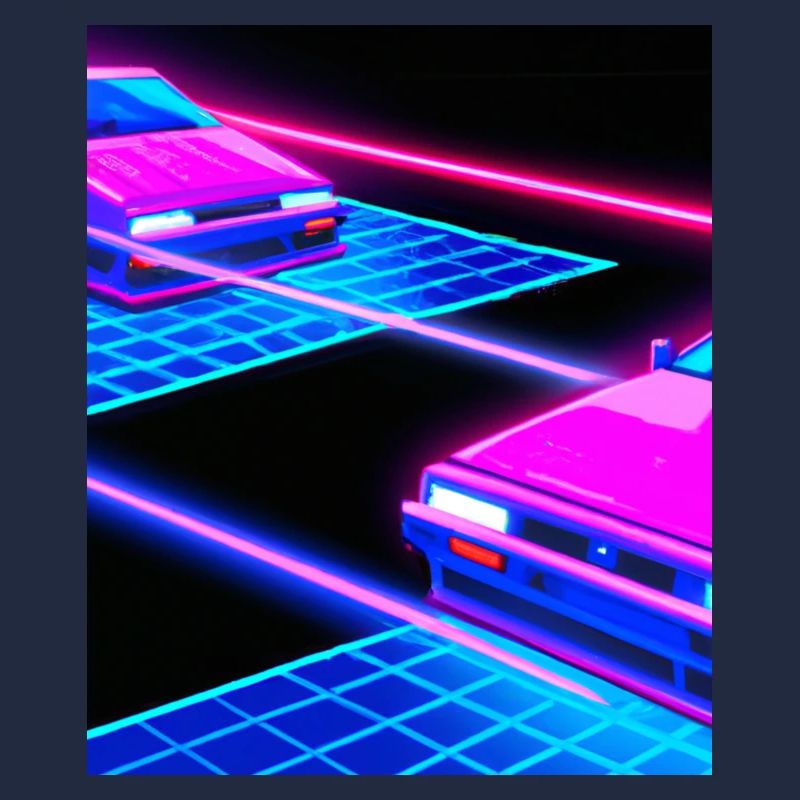 Vaporwave Aesthetic Synthwave Car