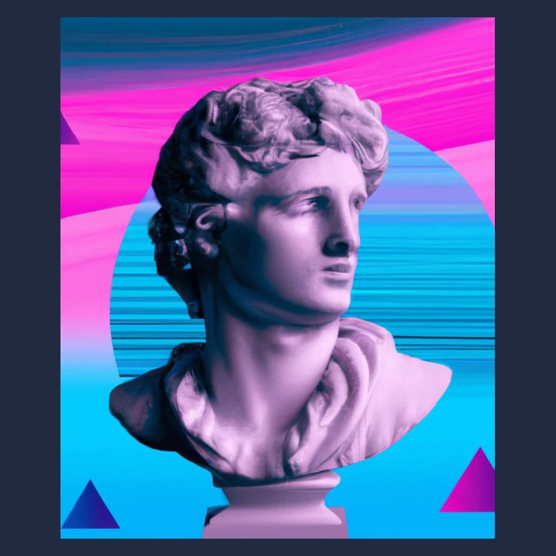 Vaporwave Statue Buste romain