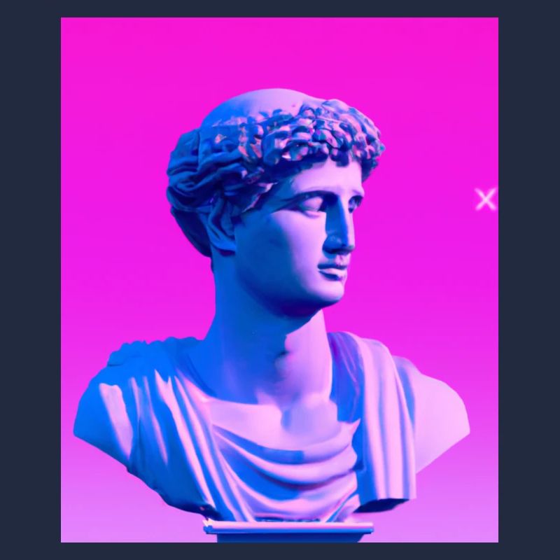 Vaporwave Statue Buste romain