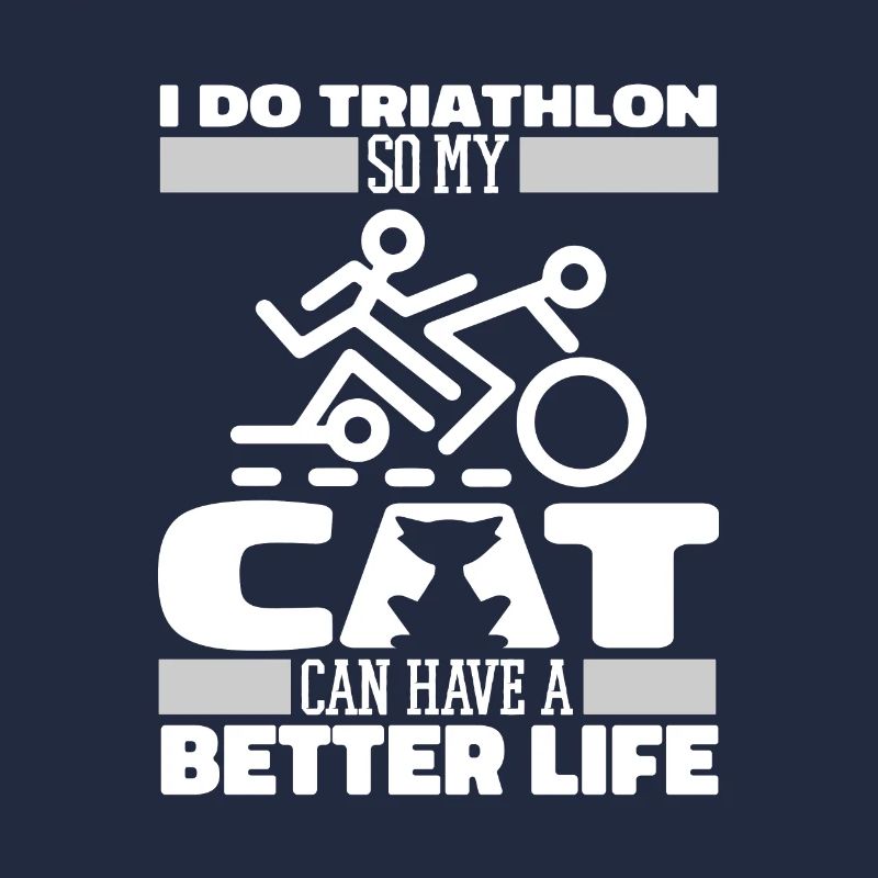 Triathlon Triathlet Katze
