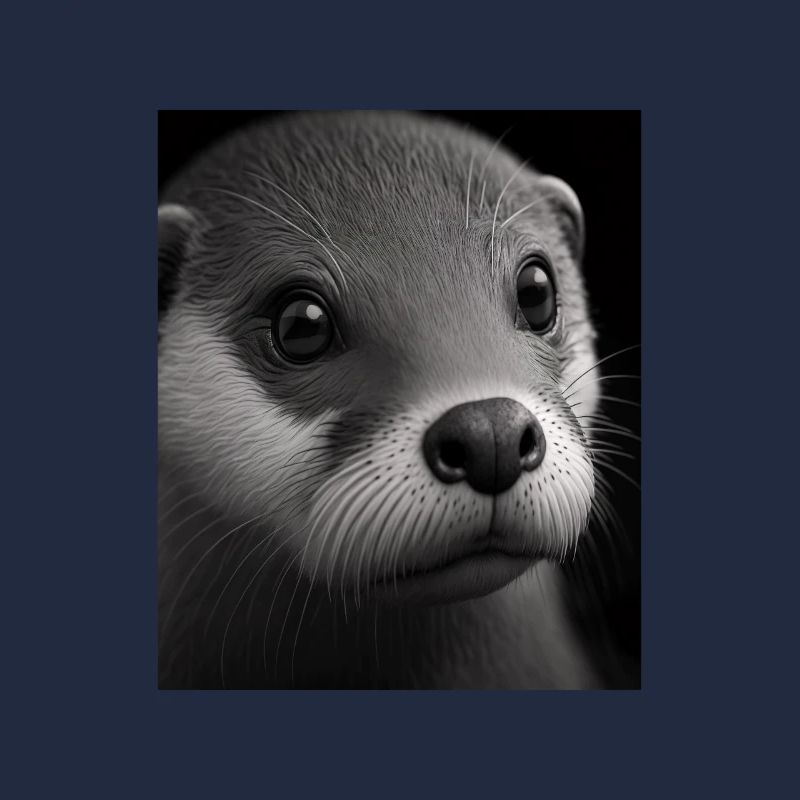 Conception de loutre à la mode Loutre de mer cool avec bleu