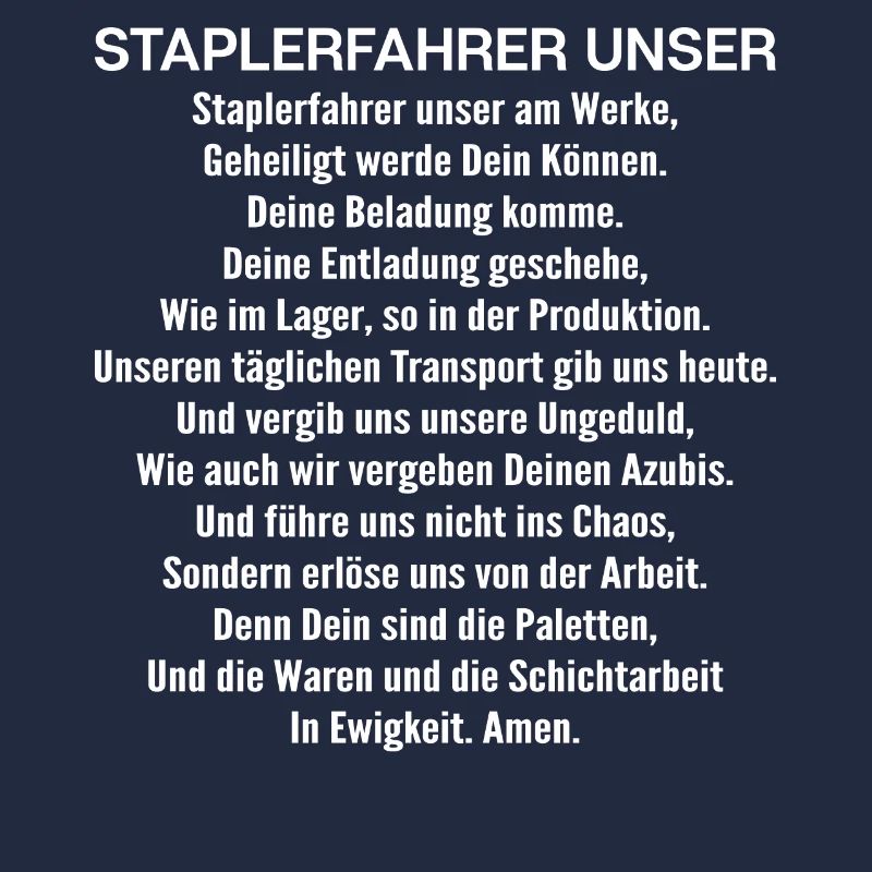 Staplerfahrer Gabelstaplerfahrer Forklift Operator