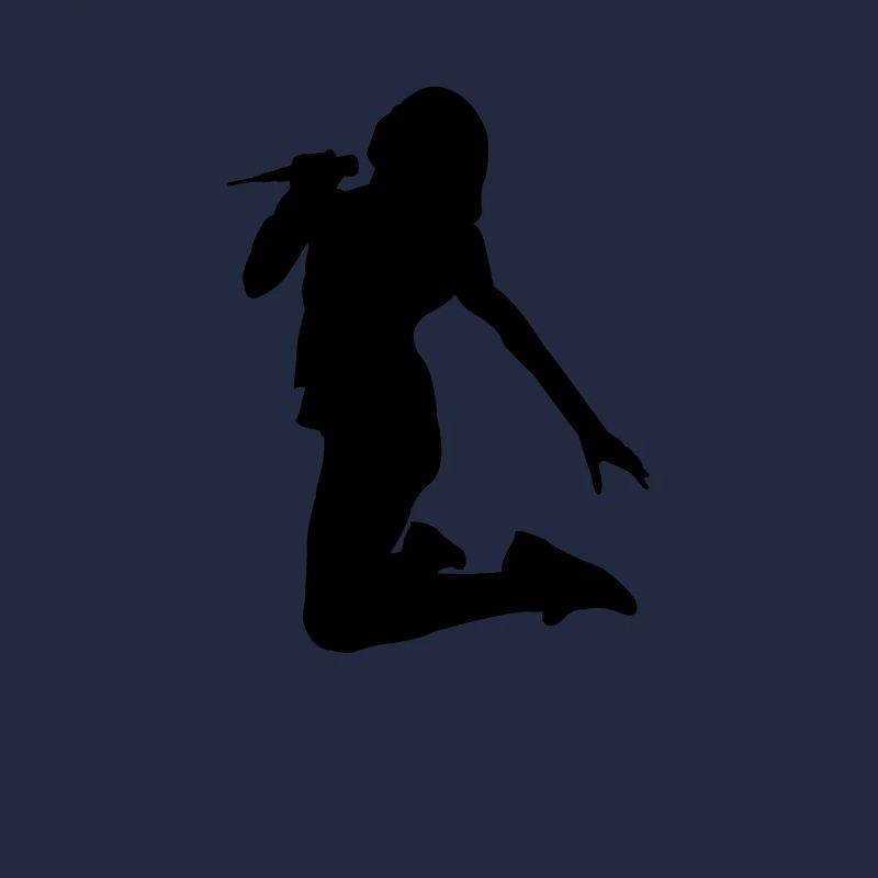 Silhouette de chanteuse chanteuse