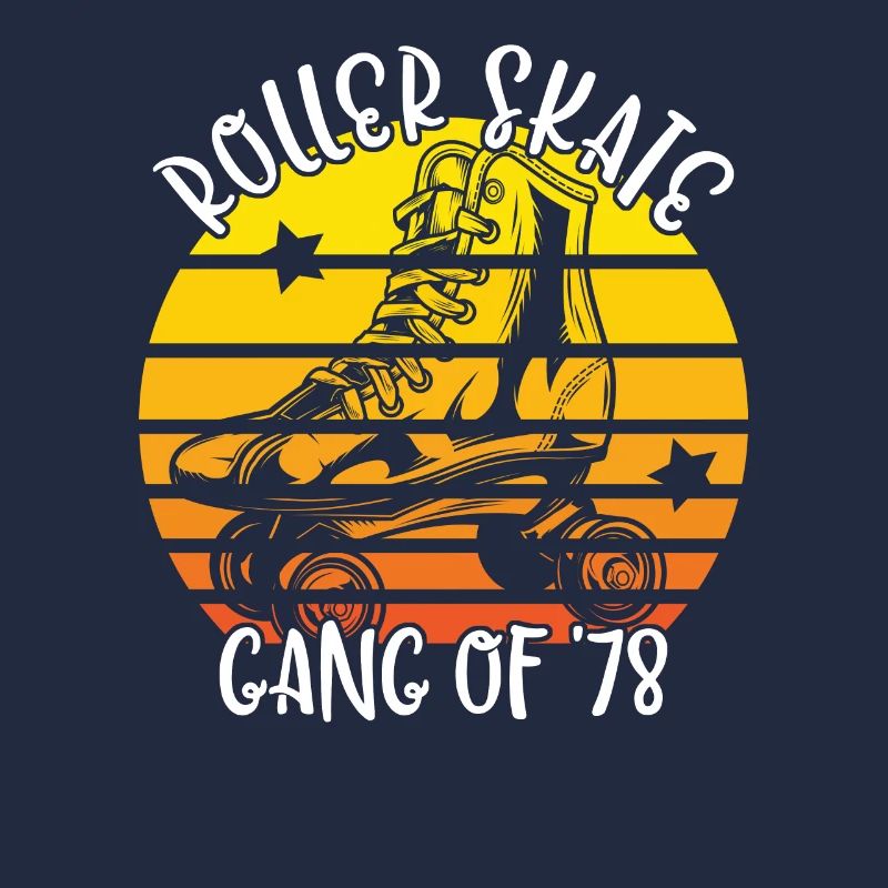 Rollschuhfahrer Rollerskates Rollschuh Gang 1978