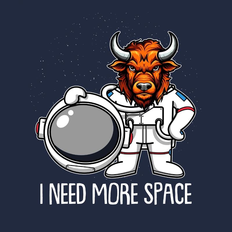 Bison Büffel Astronaut I Need More Space