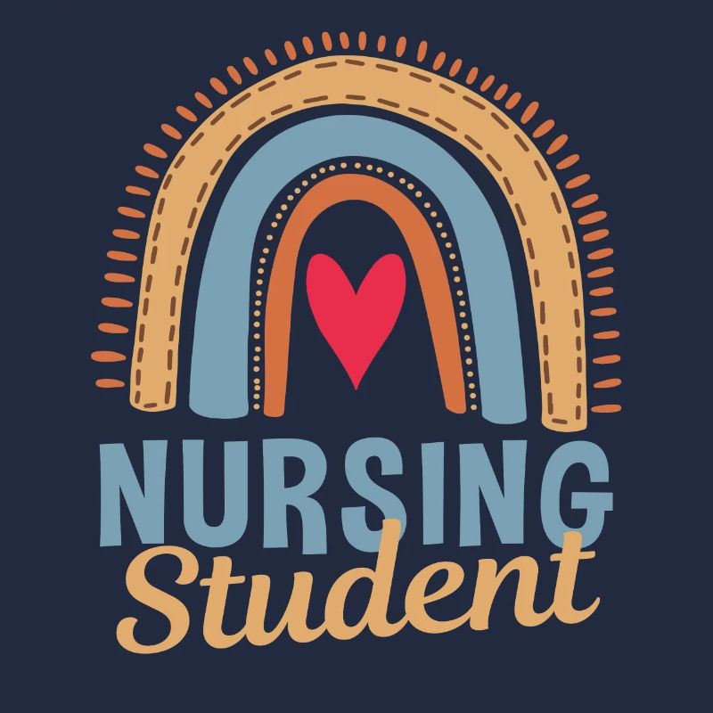 Cute nursing student Boho Rainbow