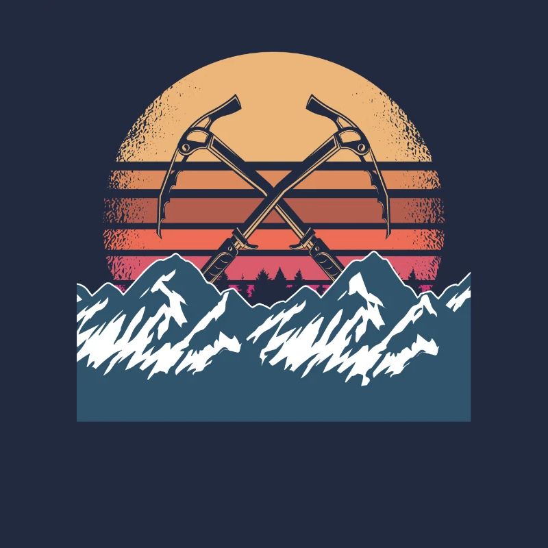 Retro Eisklettern Design