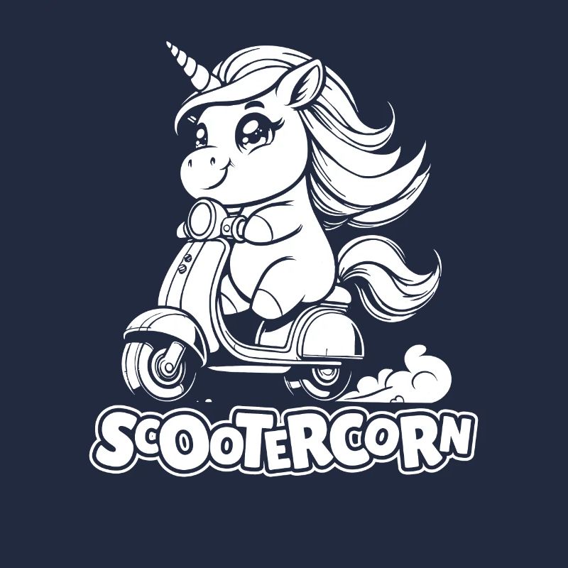 Motorroller Einhorn Scootercorn