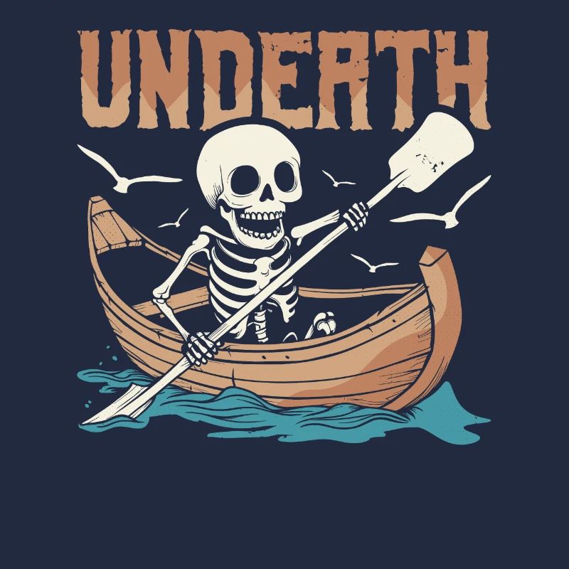 Aviron Rameur Squelette Mort-Mort