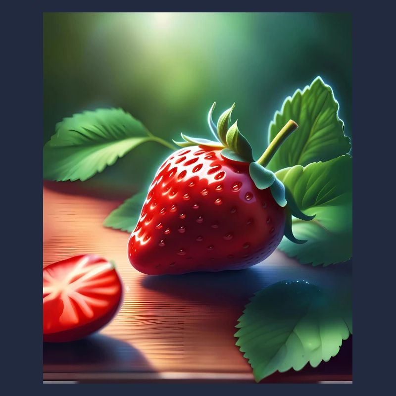 Rote saftige Erdbeere