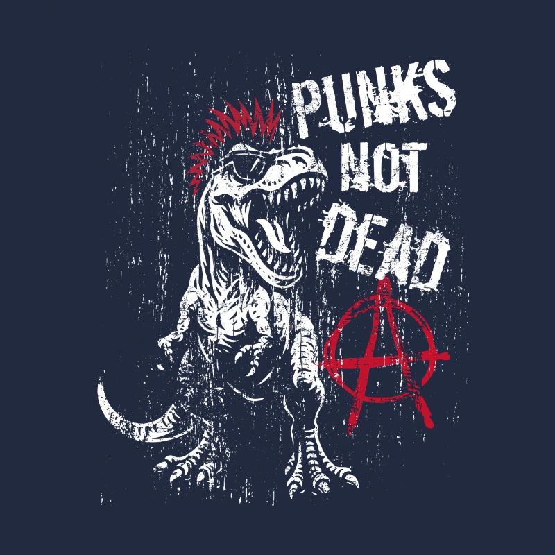 T-Rex - Punks not dead - Punk Dinosaur