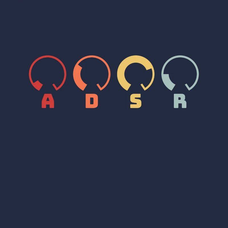 ADSR Synth Synthesizer Retro DJ Musik Geschenk Design
