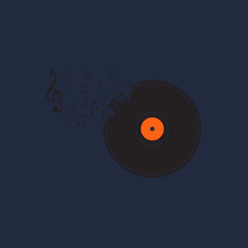 Vinyle disque Retro DJ Clé de partition