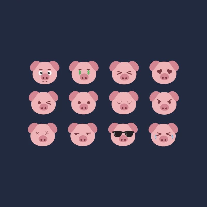 Funny pig faces.