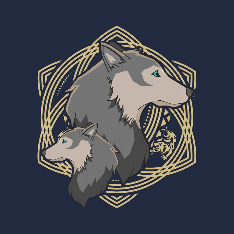 Wolf Wlfe Wolfsrudel Geschenk