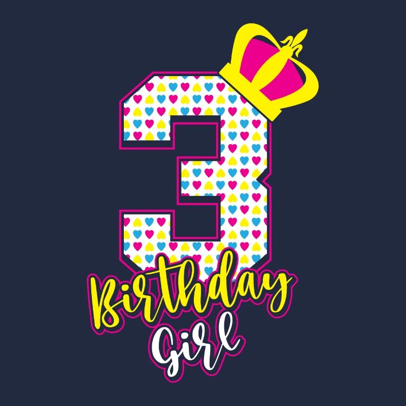 3. Geburtstag Kindergeburtstag Krone Mädchen