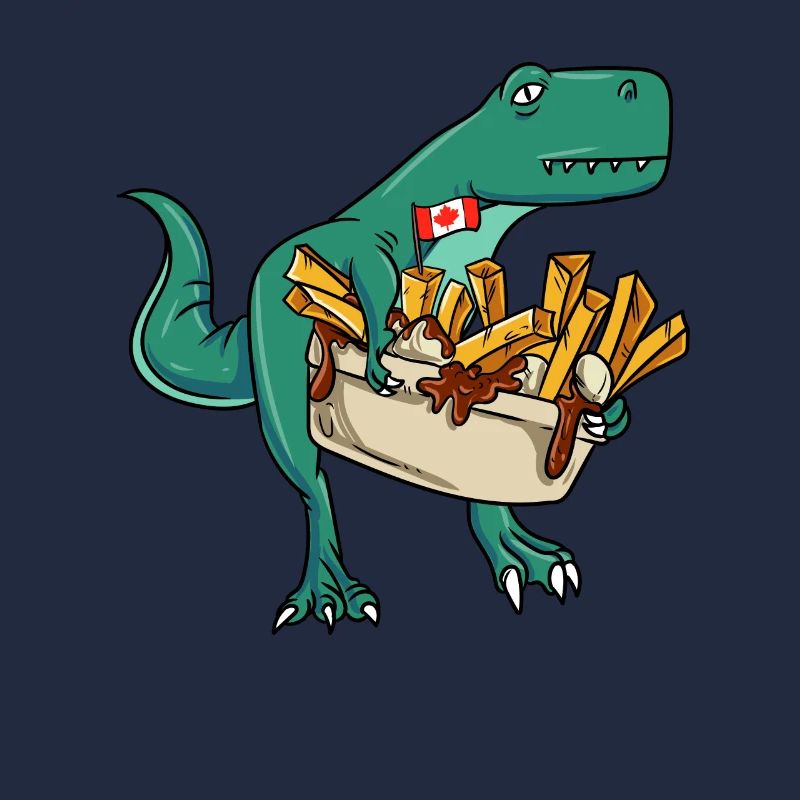 Kanadische Poutine Pommes Frites Mittagessen