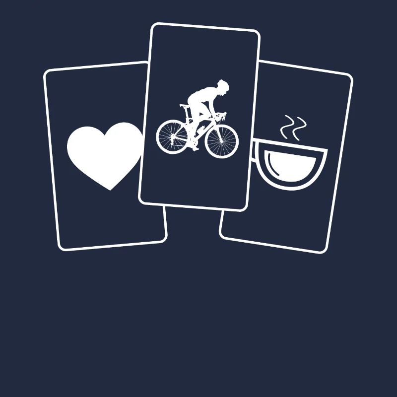 Herz - Kaffee - Radfahrender Mann -