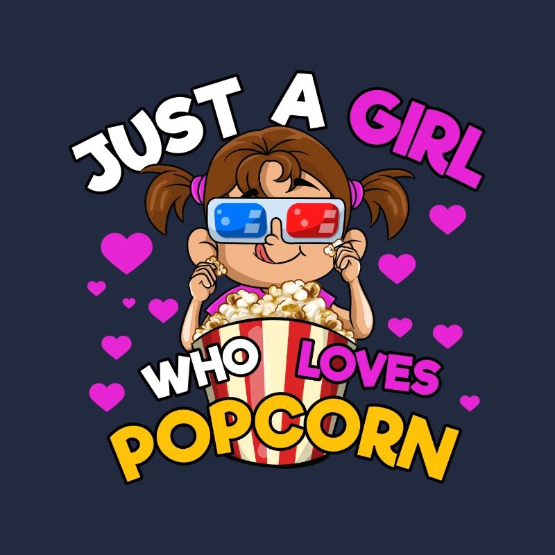Nur ein Mädchen, das Popcorn liebt