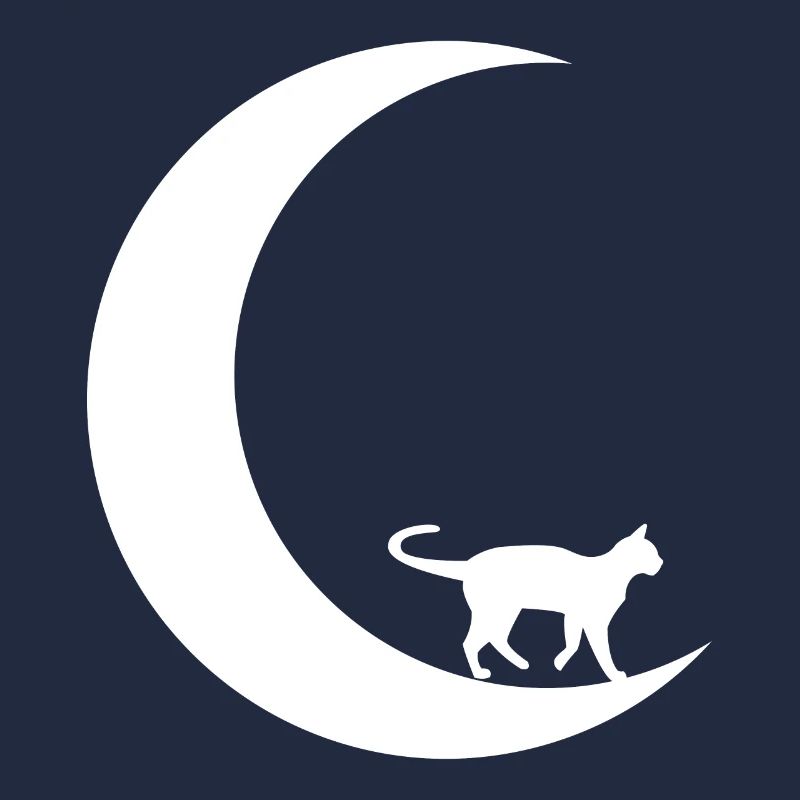 Crescent Moon - Cat -