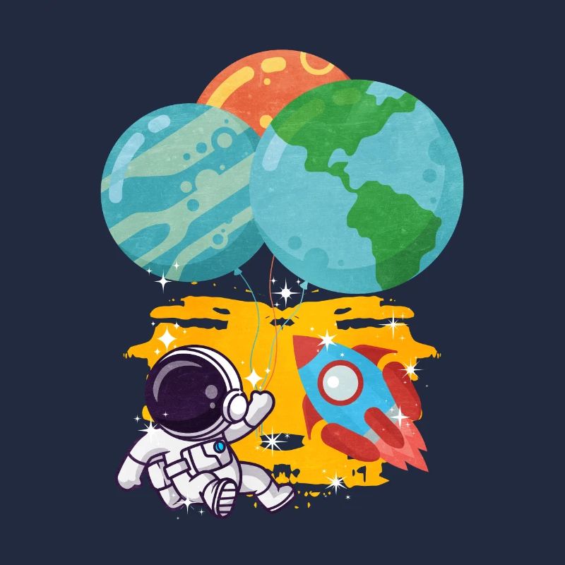 Astronaut Pluto Neptun Erde Balloon