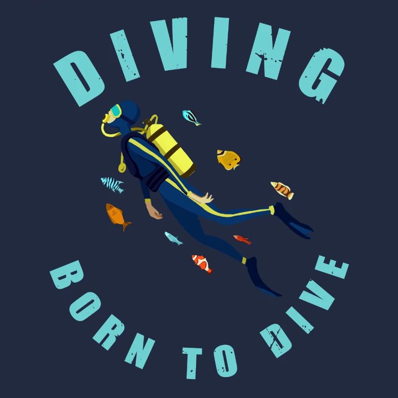 Diving Born To Dive Diver Taucher