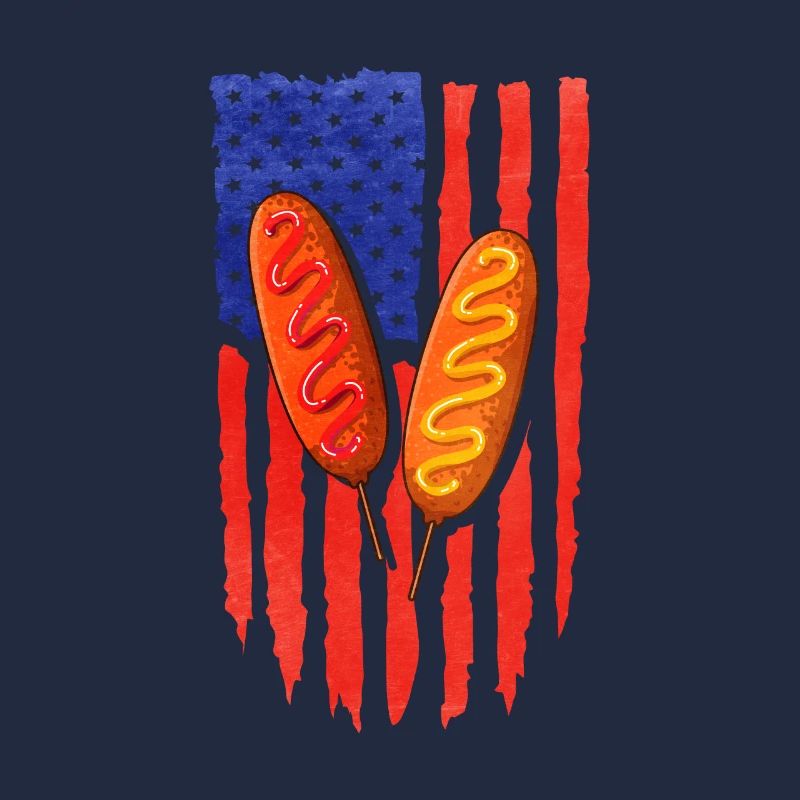 Corn Dog drapeau américain