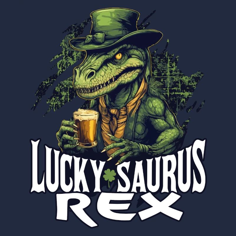 St. Patrick's Day Lucky Saurus Rex Dinosaurier