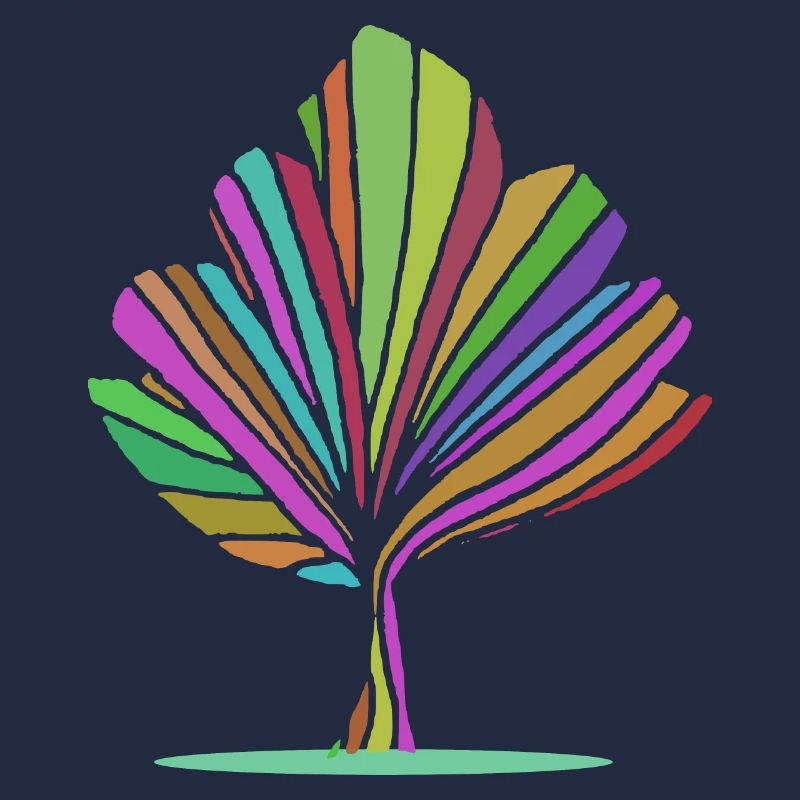 Baum in Regenbogenfarben