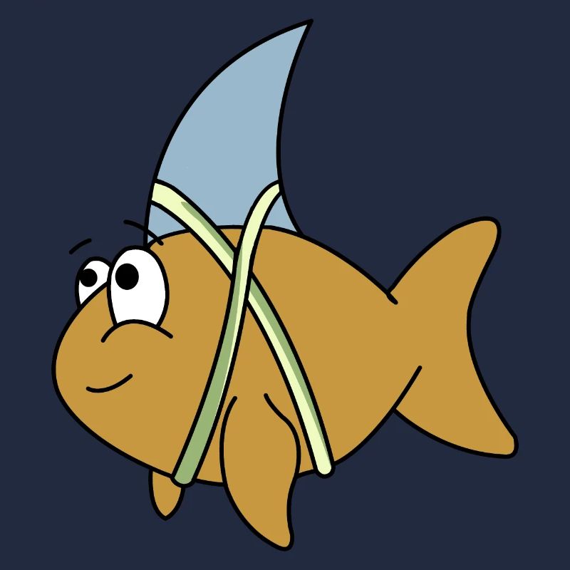Fish with shark fin