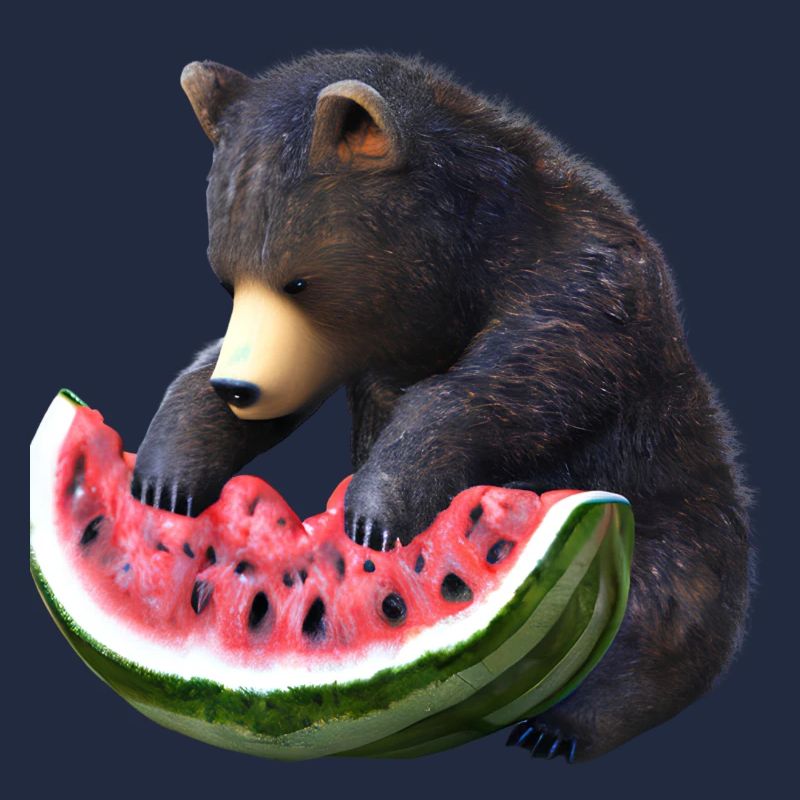 Ours à la pastèque